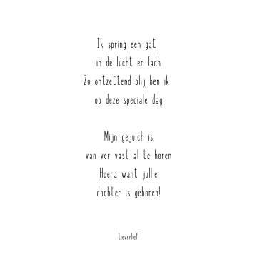 Ik spring een gat dochter