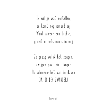 Ik wil je wat vertellen