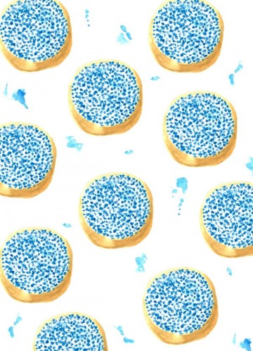 Kaart beschuit blauw