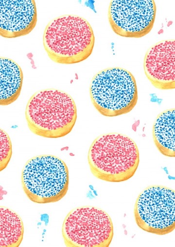 Kaart beschuit gemixt